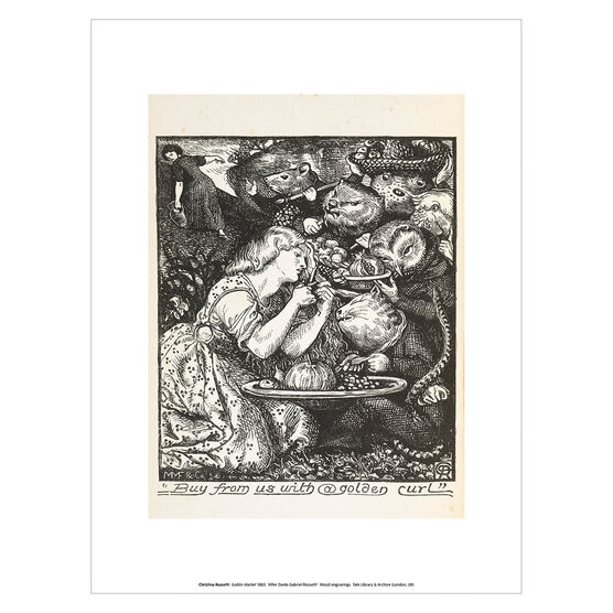 Christina Rossetti Goblin Market (Laura with goblin men) exhibition art print